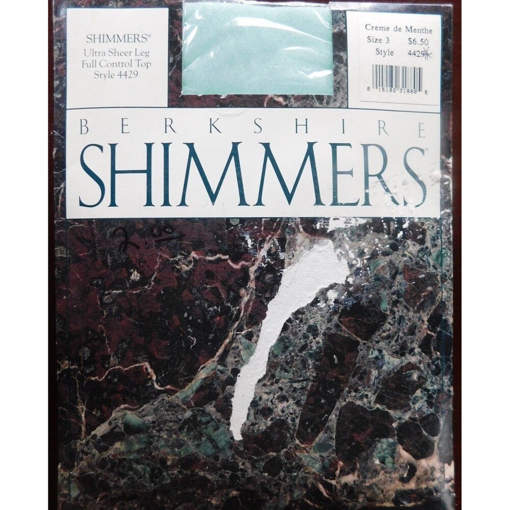 Berkshire Shimmers Ultra Sheers Control Top Pantyhose Size 3 ~ Creme de Menthe